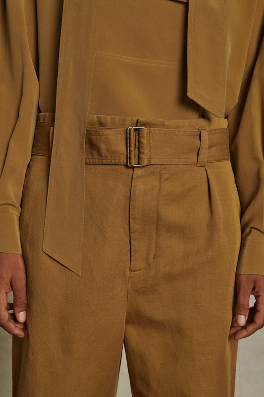 Pantalon Ankara - Bronze - Lin - Femme