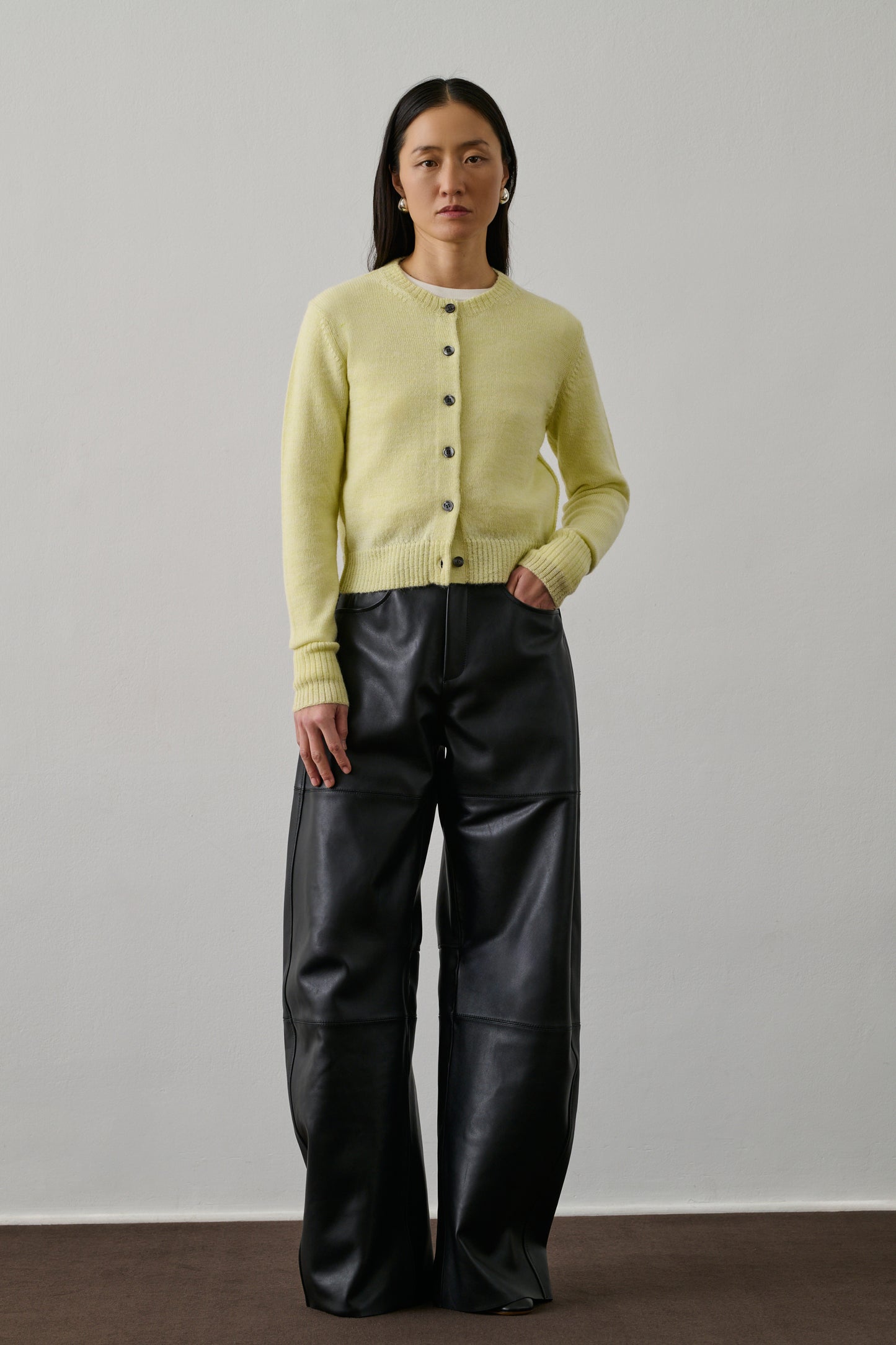 Cardigan Griffith - Jaune Acide - Laine - Femme