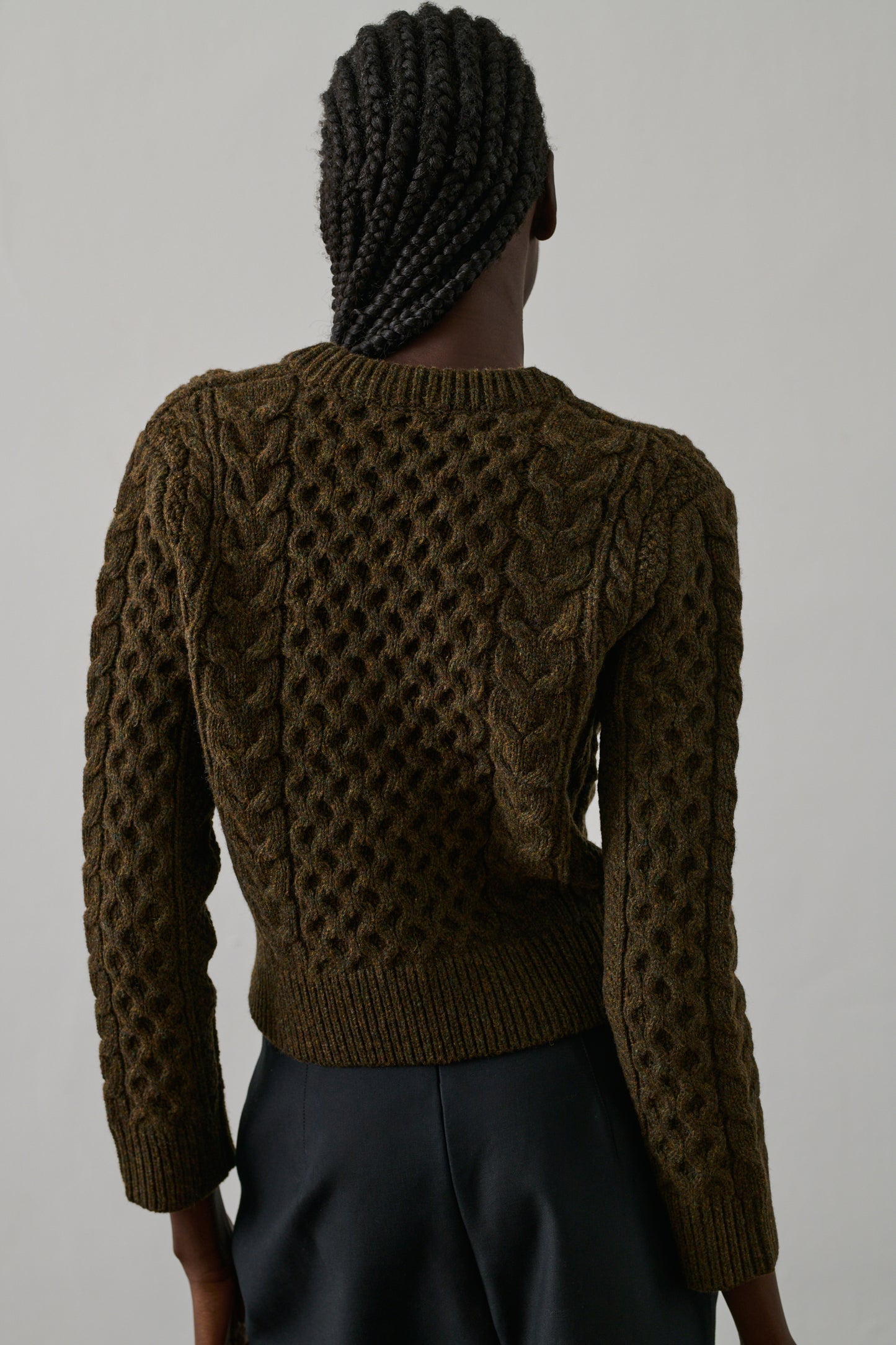 Cardigan Conrad - Kaki Chiné - Laine - Femme