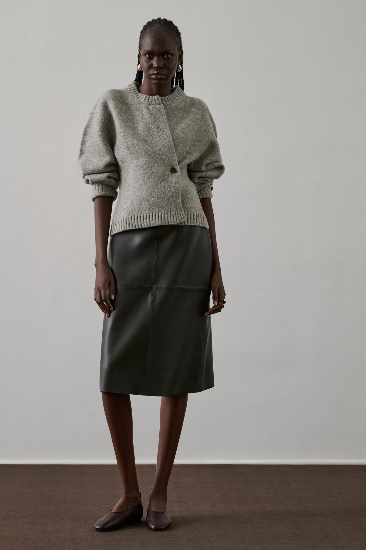 Cardigan Galileo - Gris Clair Chiné - Laine - Femme vue 1