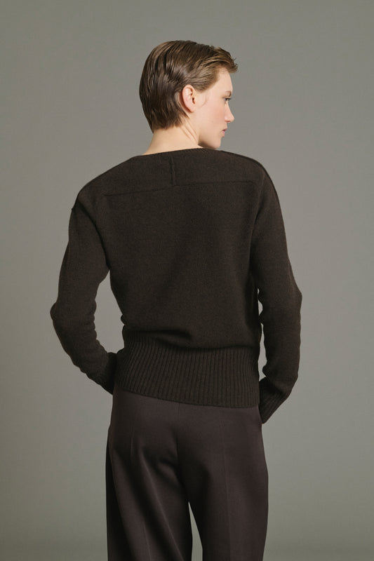 Pullover Jamie - Chocolate - Merino Wool - Women