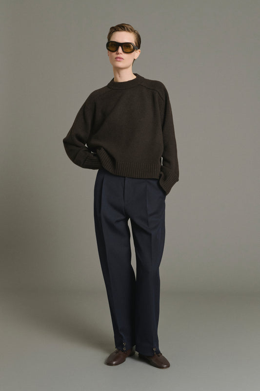 Pullover Will - Chocolate - Merino Wool - Women