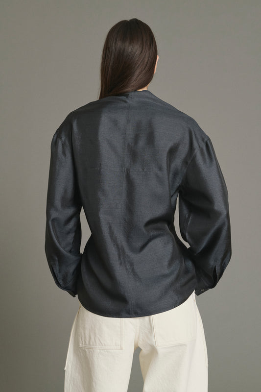 Jenny Blouse - Anthracite Grey - Silk - Women