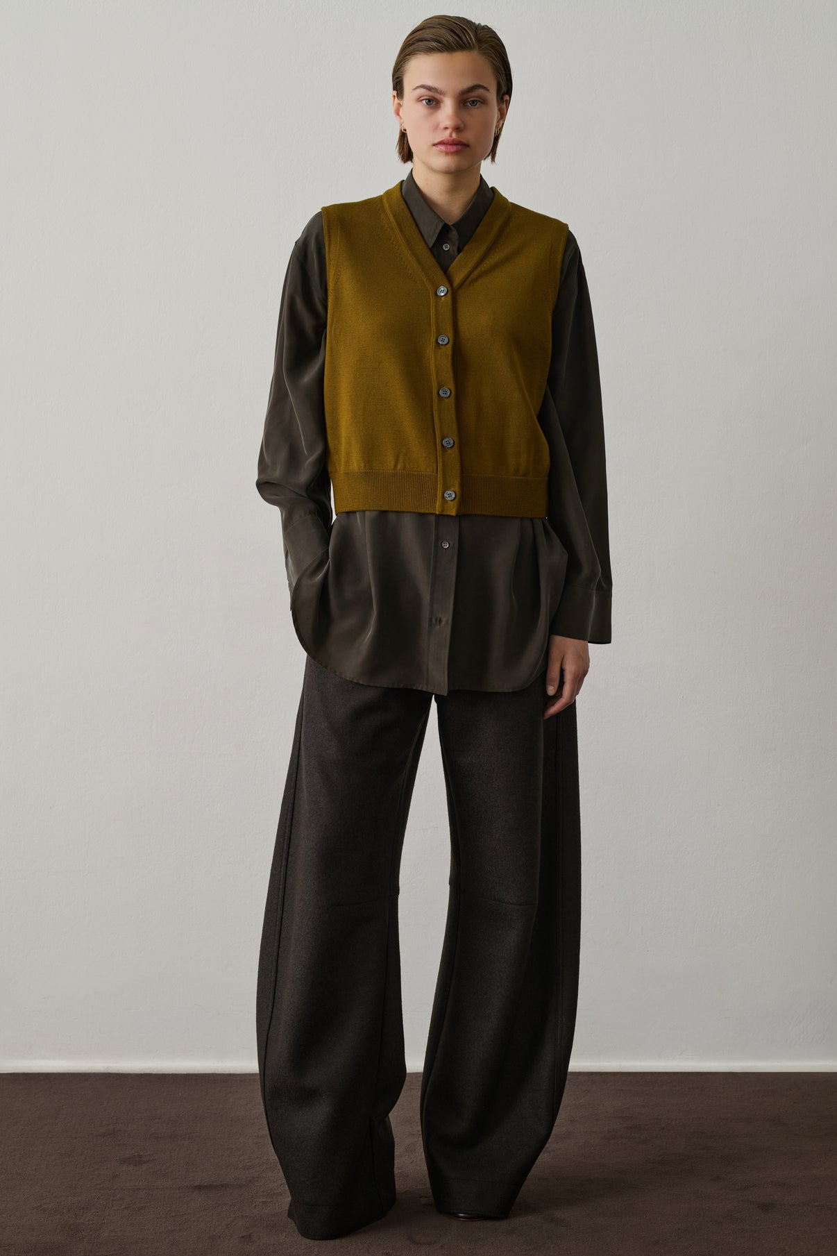 Cardigan Chiara - Bronze - Laine - Femme vue 1