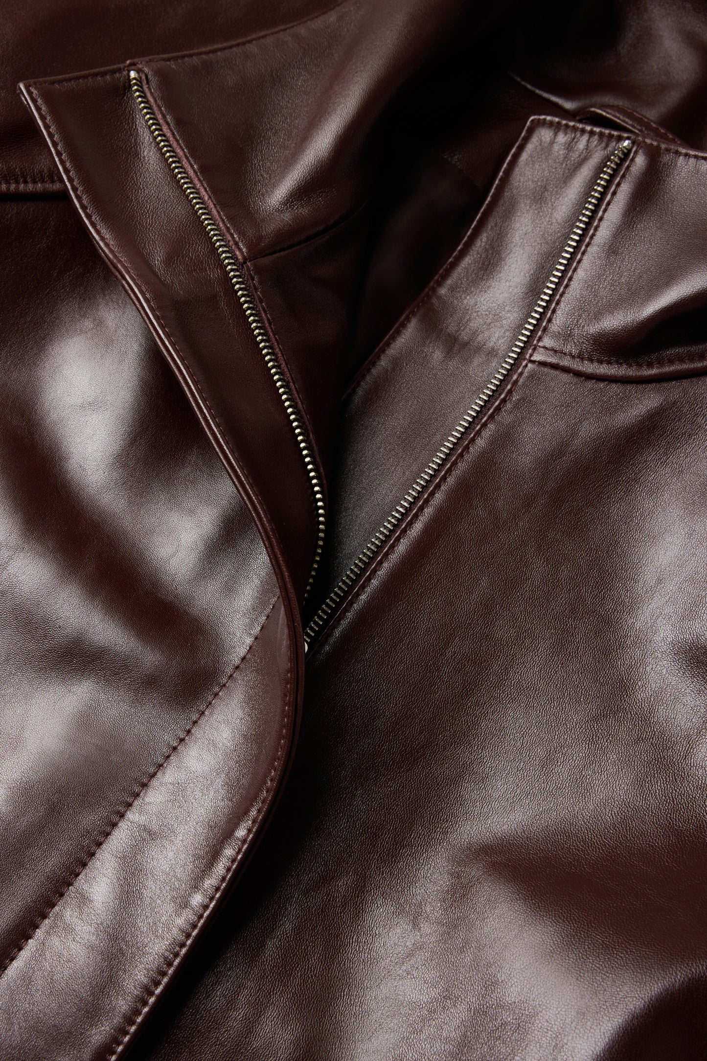 Gamma Jacket - Bordeaux - Leather - Women
