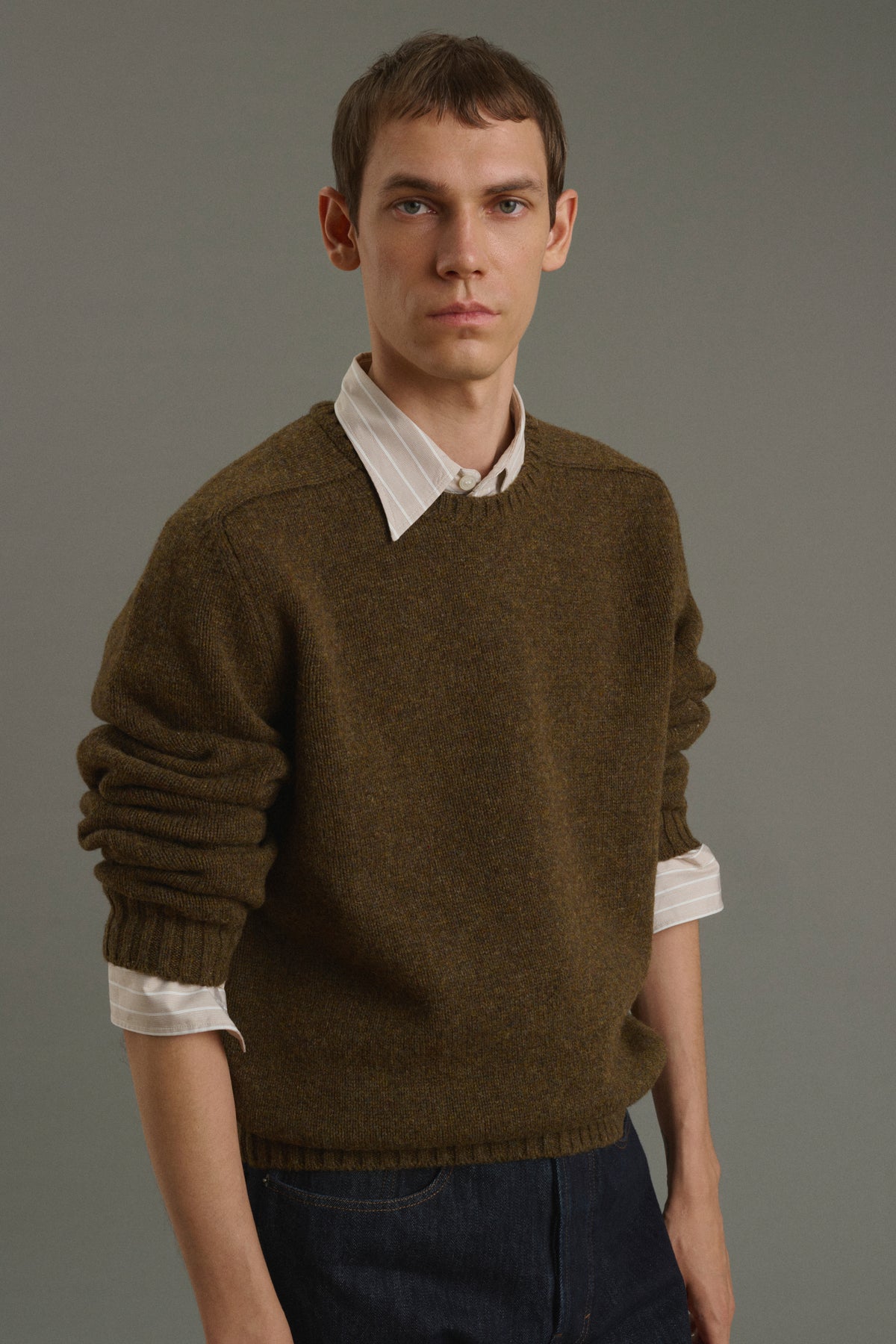 Pullover Isamu - Brown - Wool - Men