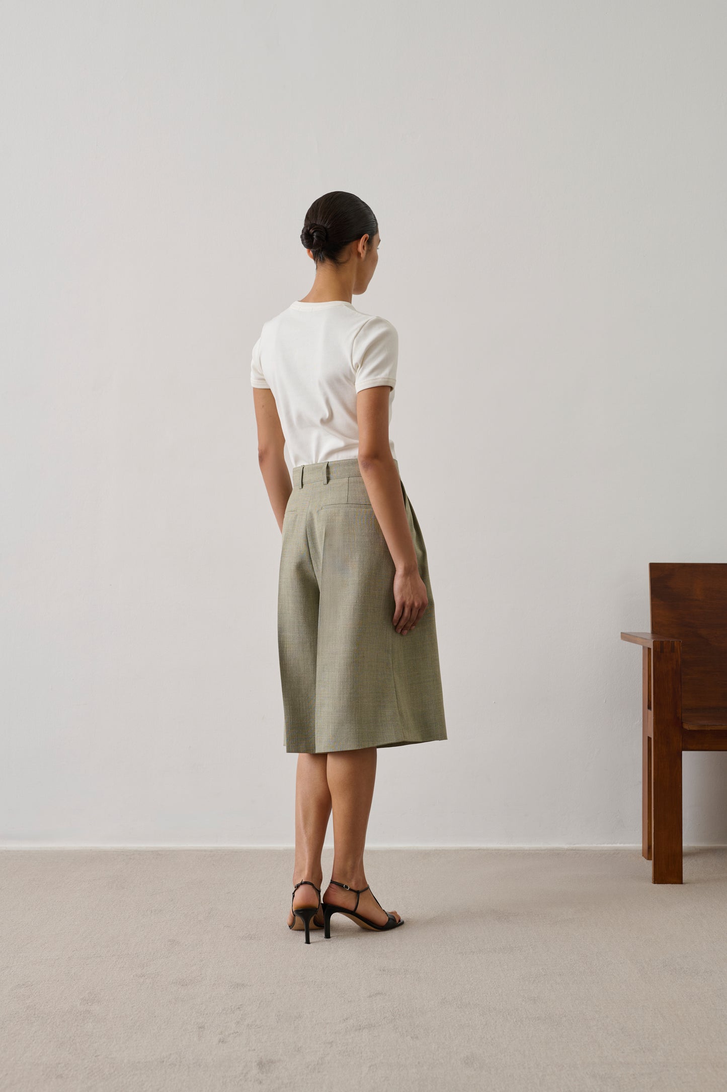 Imogen Bermuda Shorts - Almond - Cotton - Women