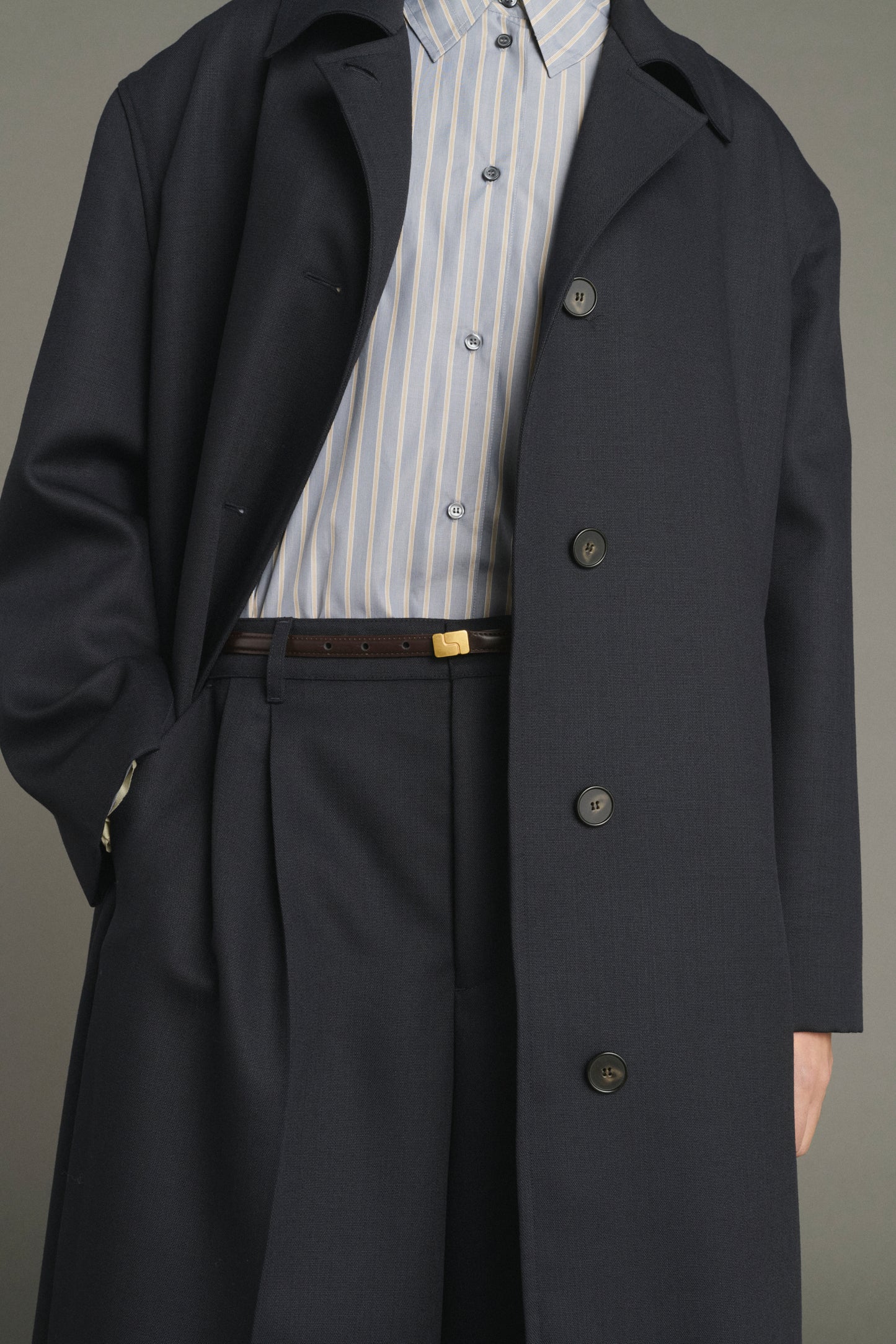 Liam Coat - Deep Navy - Wool - Women