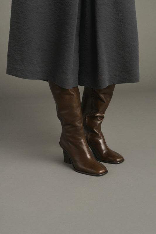 Livia Boots - Dark Brown - Leather - Women