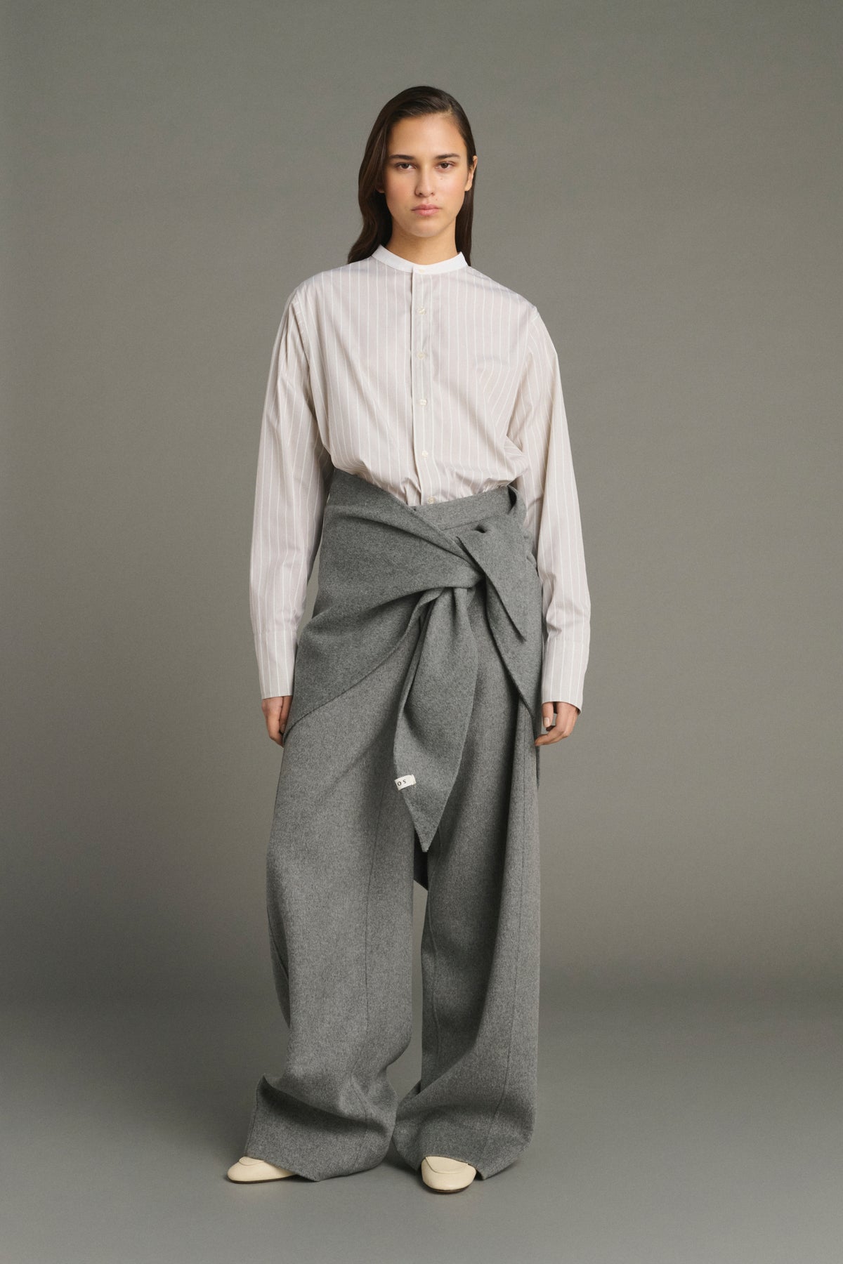 Jamelia Cape - Light Grey - Wool - Women vue 4