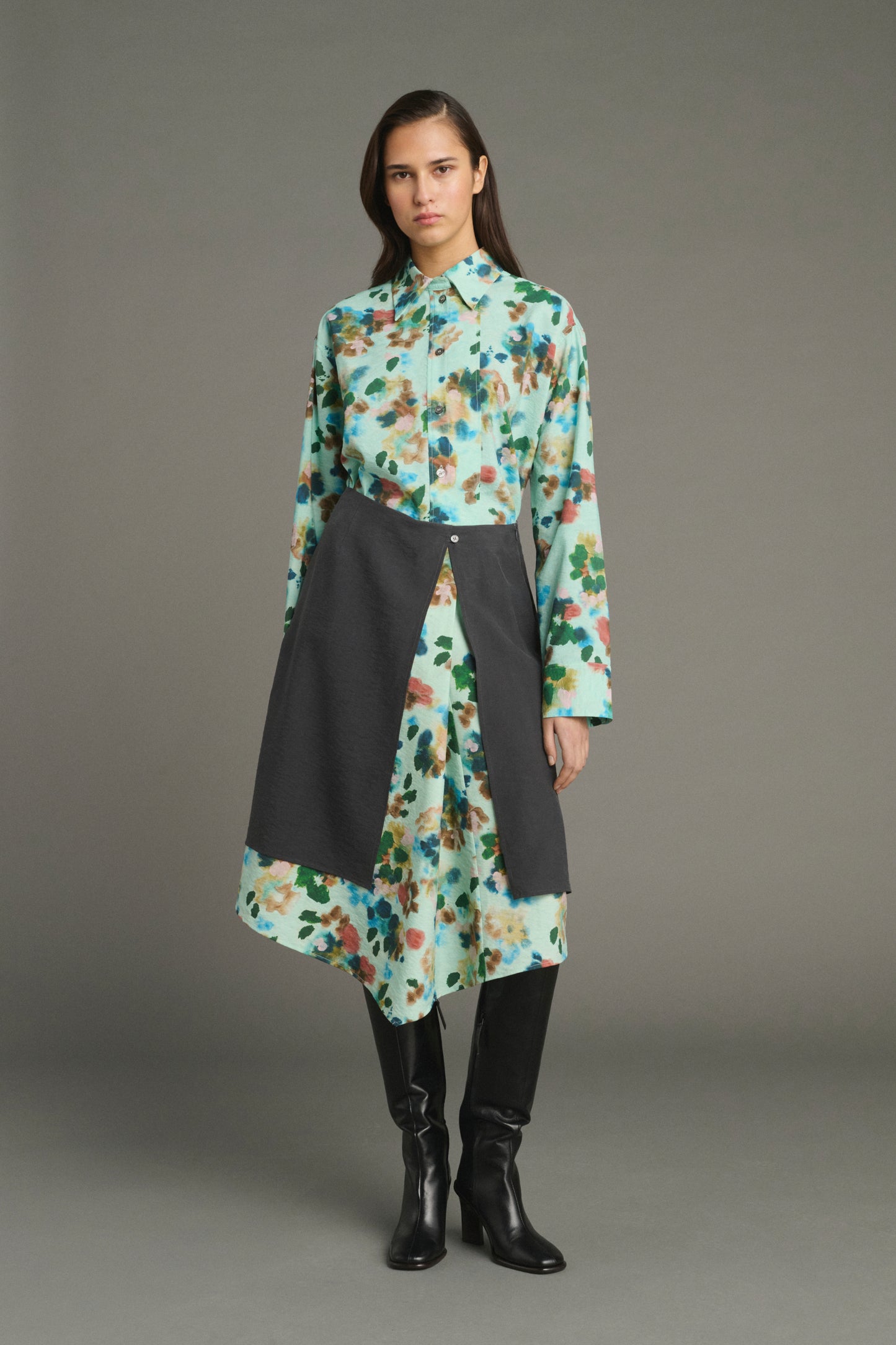 Joy skirt - Turquoise - Silk - Women