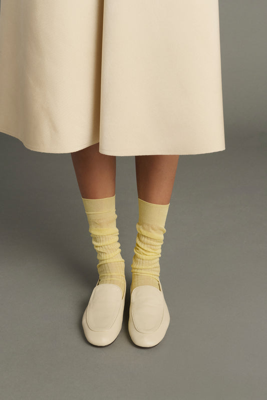 Bach socks - Pale Yellow - Cotton - Women