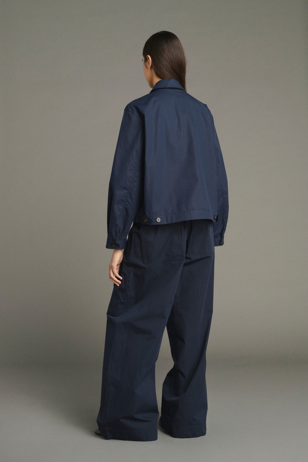 Jared Jacket - Navy - Cotton - Women vue 2