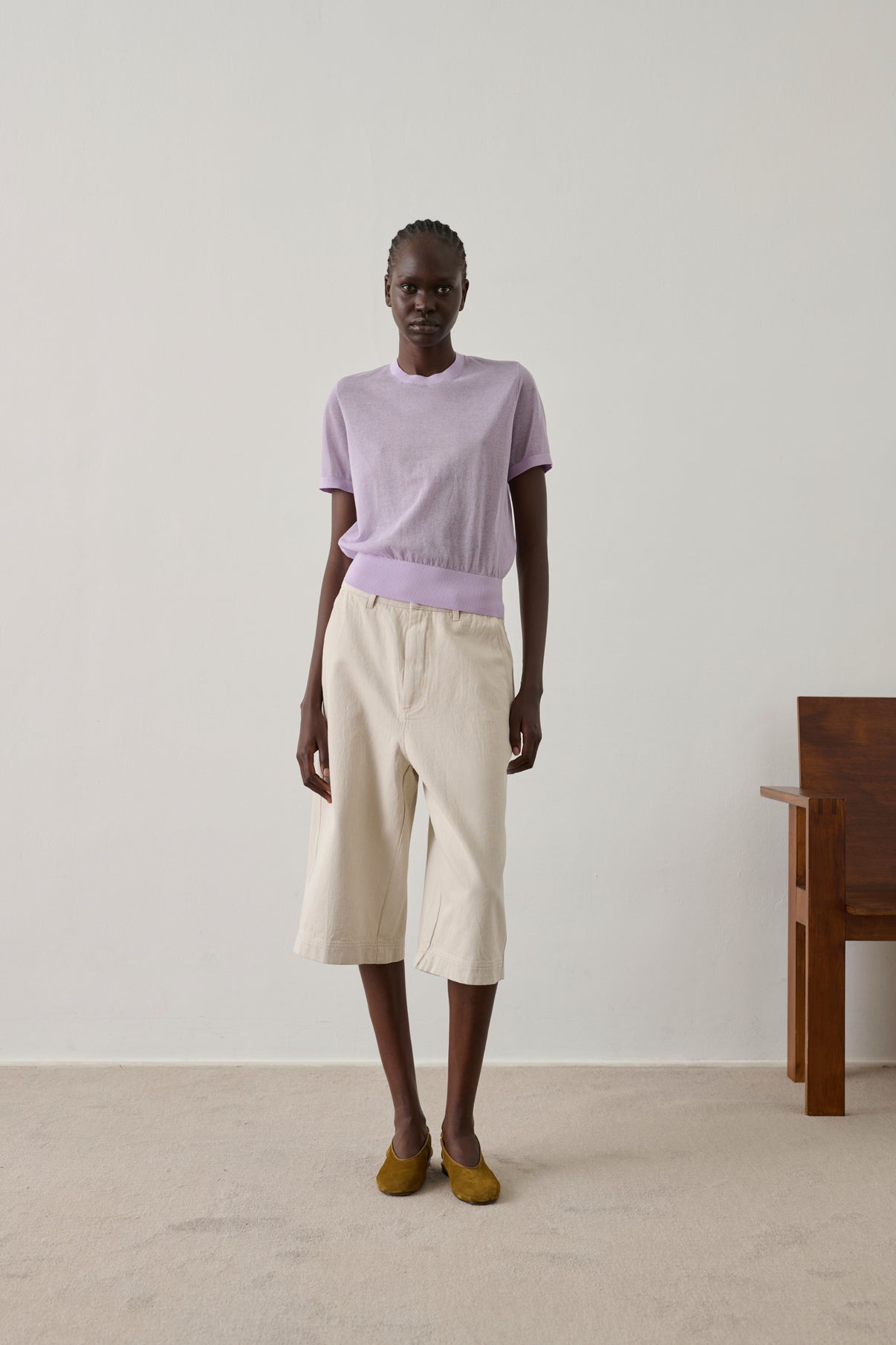 Bermuda Francis - Blanc Grès - Coton - Femme vue 3