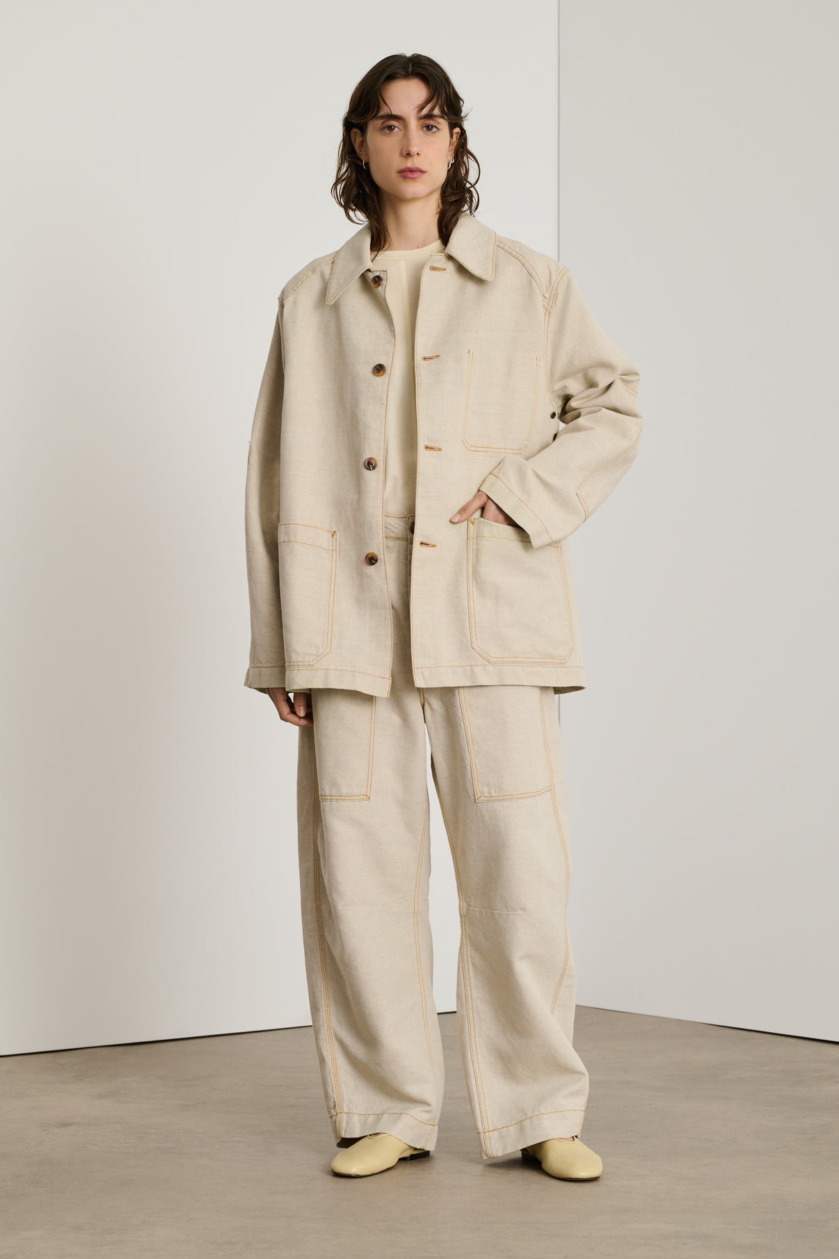 Veste Darhan - Écru - Coton - Femme vue 1
