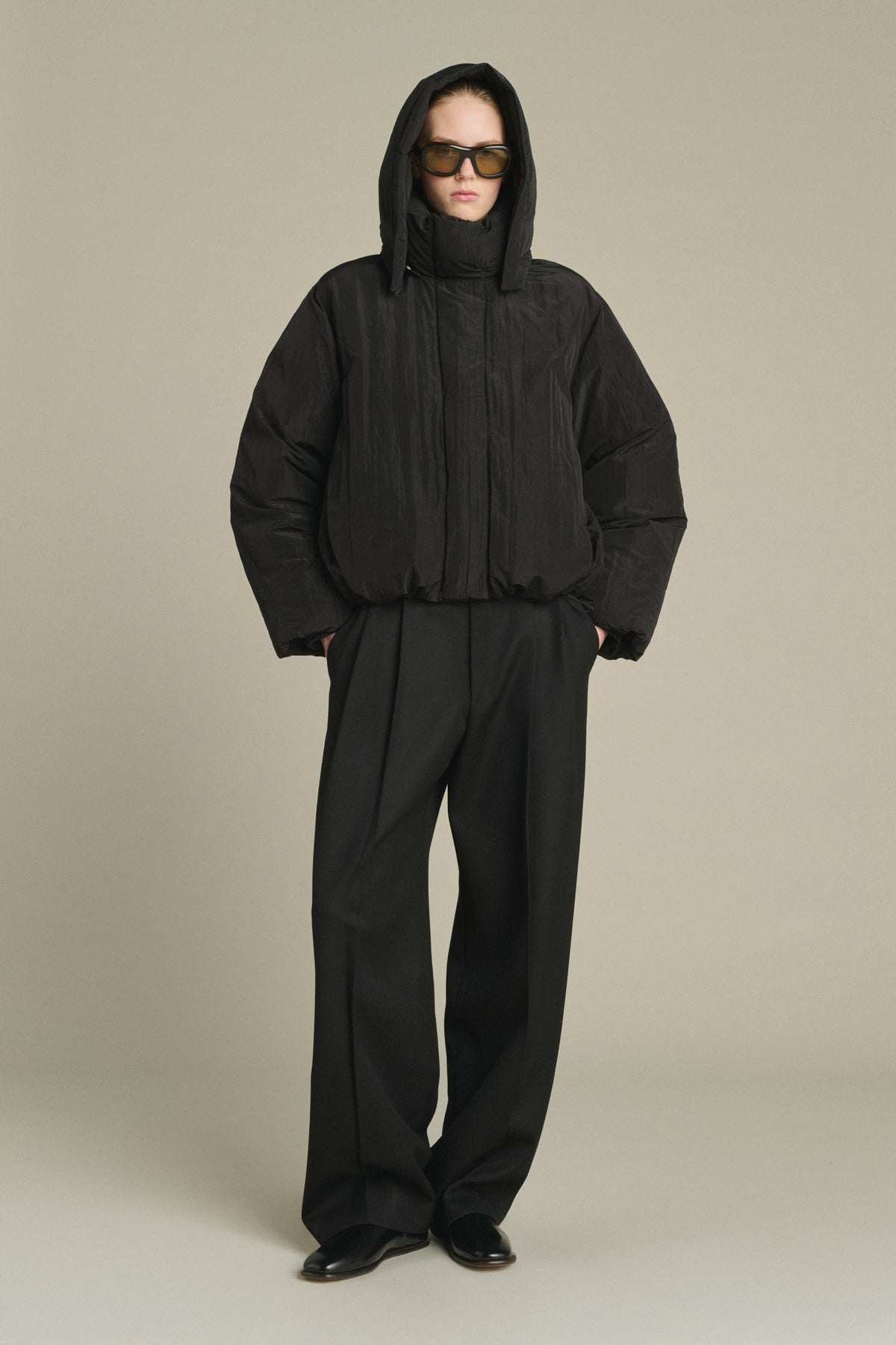 Java - Black Reversible Short Puffer Jacket for Women - Soeur