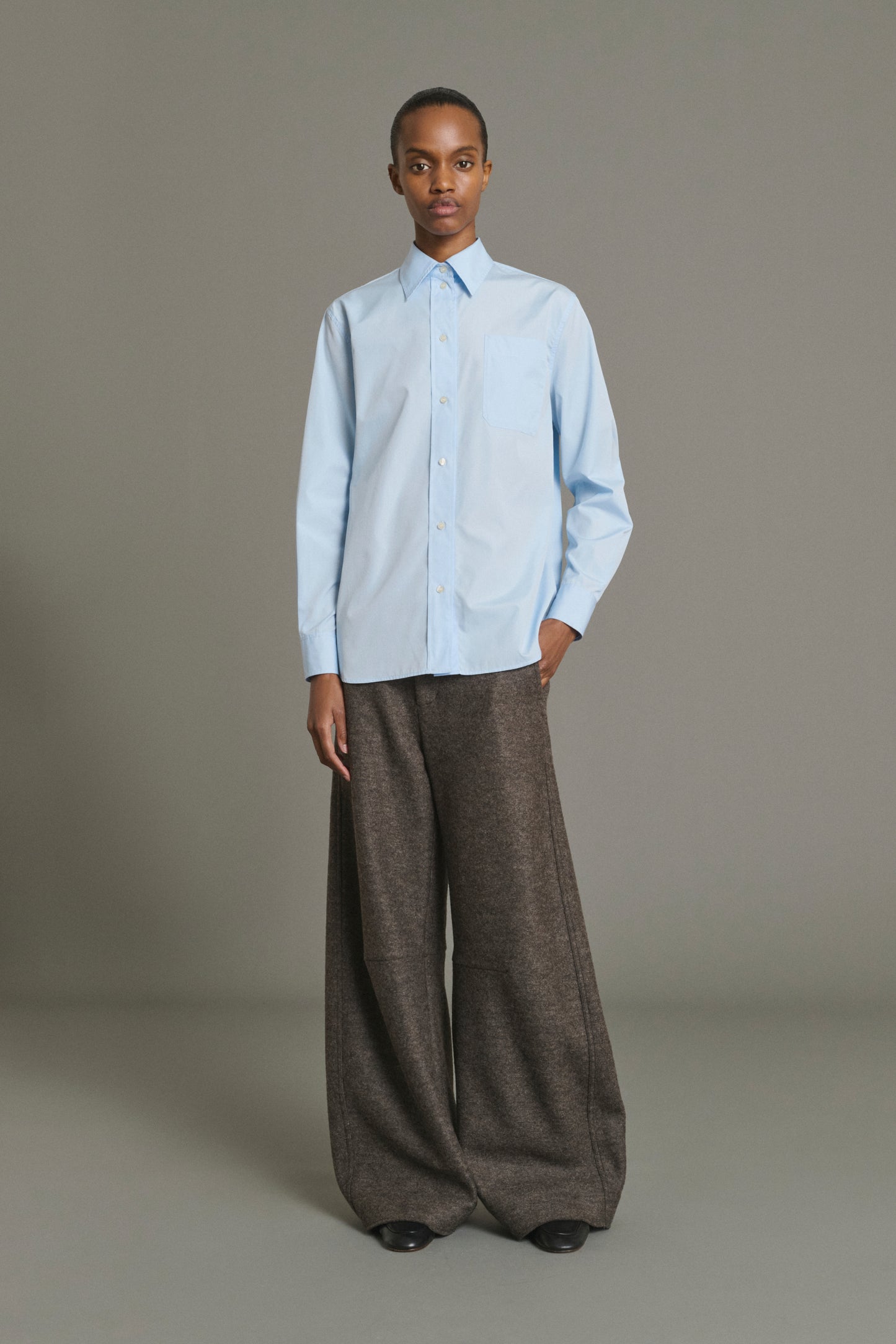 Shirt Saphir - Sky Blue Organic Poplin Women - Soeur
