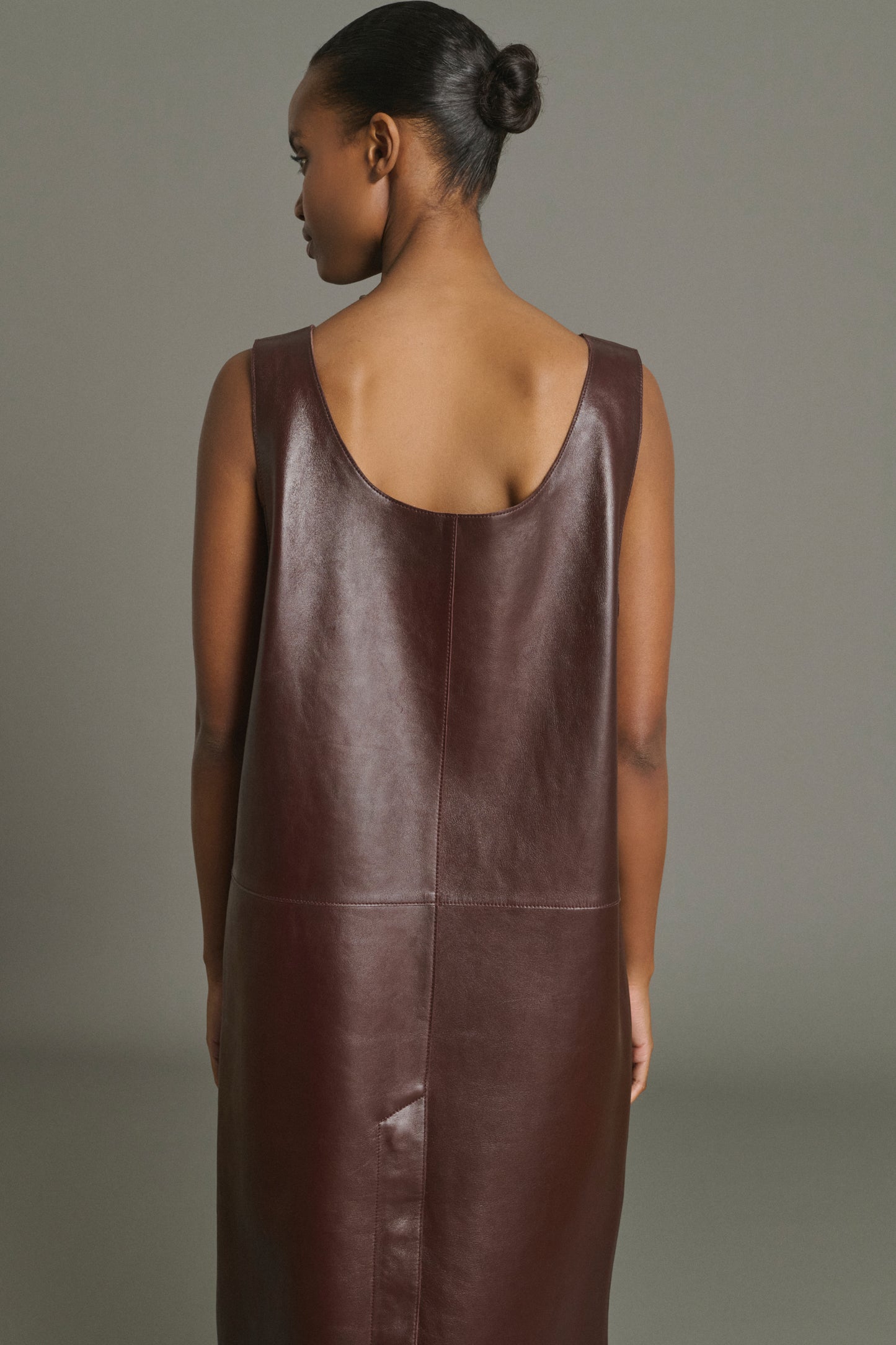 Dress Joa - Bordeaux - Leather - Women