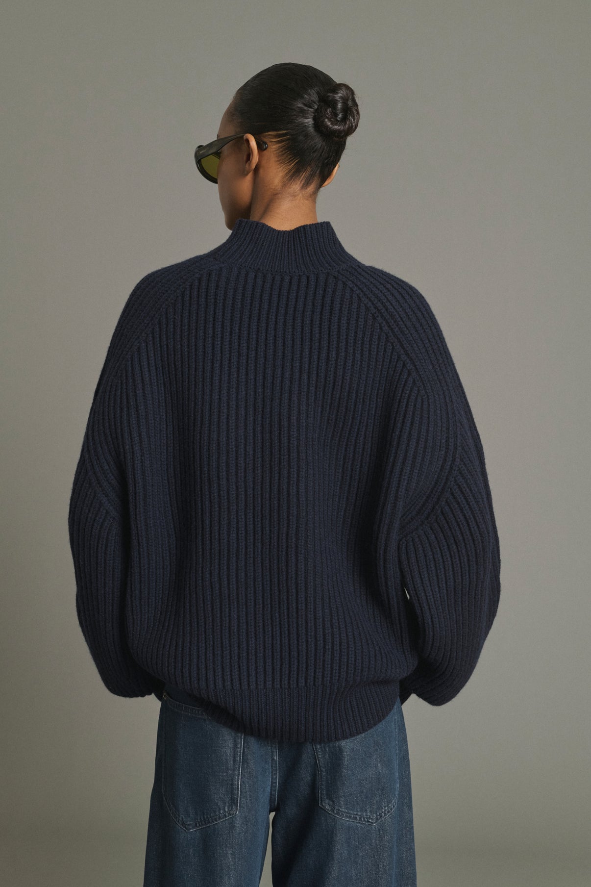 Flamand Pullover - Navy Merino Wool Chunky Ribbed - Soeur vue 2