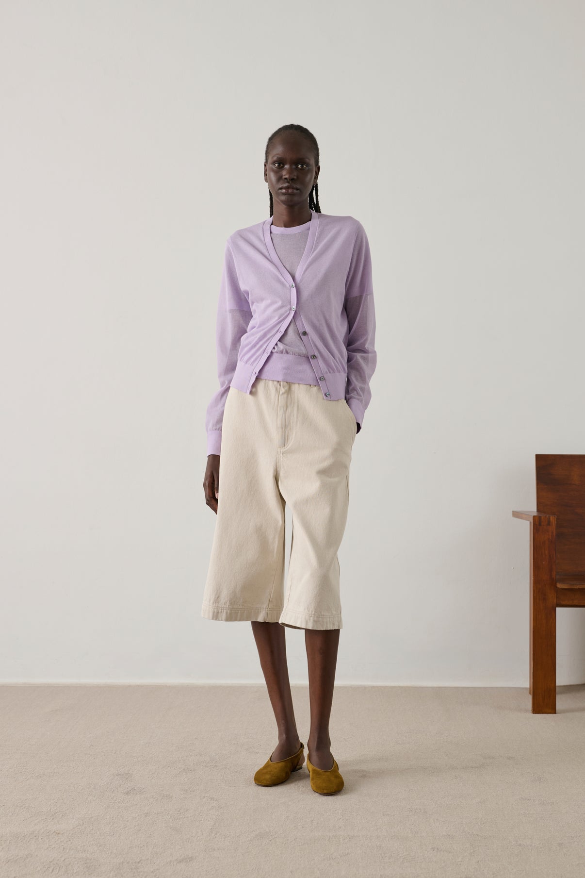 Cardigan Etretat - Parme - Coton - Femme vue 2