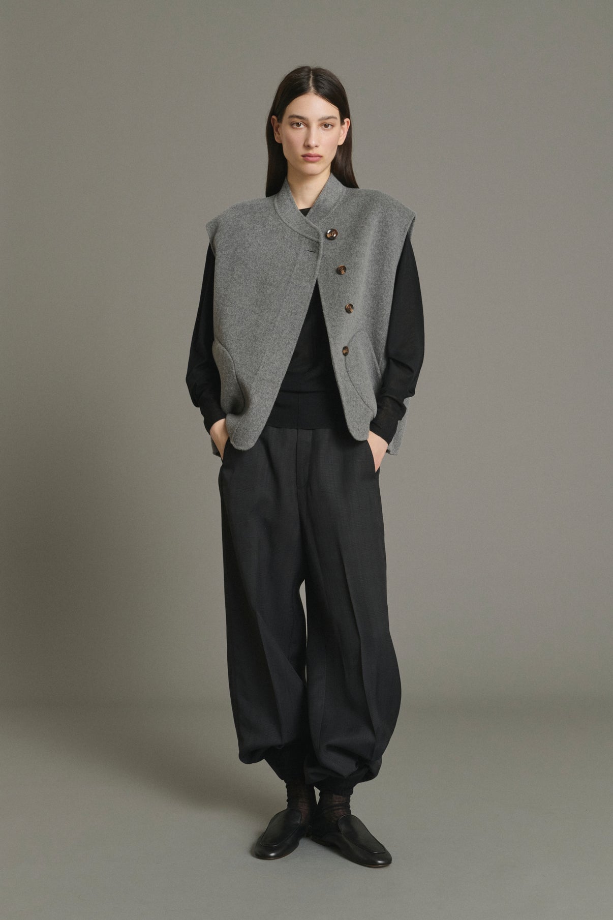Adeline jacket - Light Grey - Wool - Women vue 4
