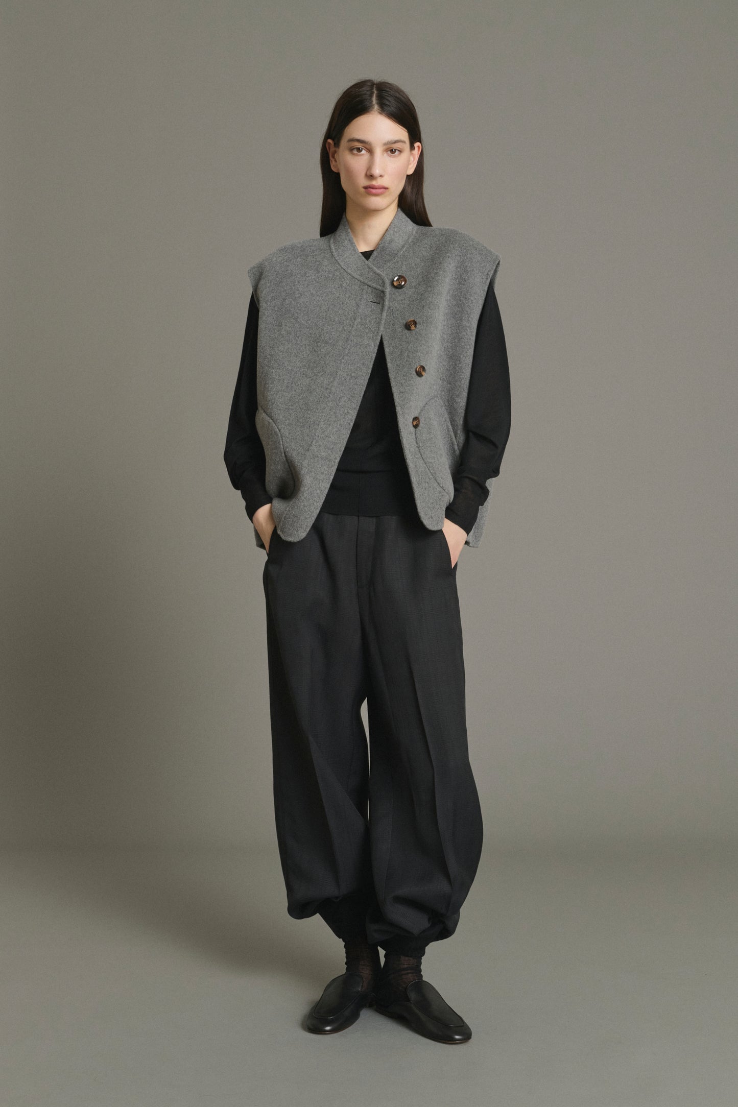Adeline jacket - Light Grey - Wool - Women