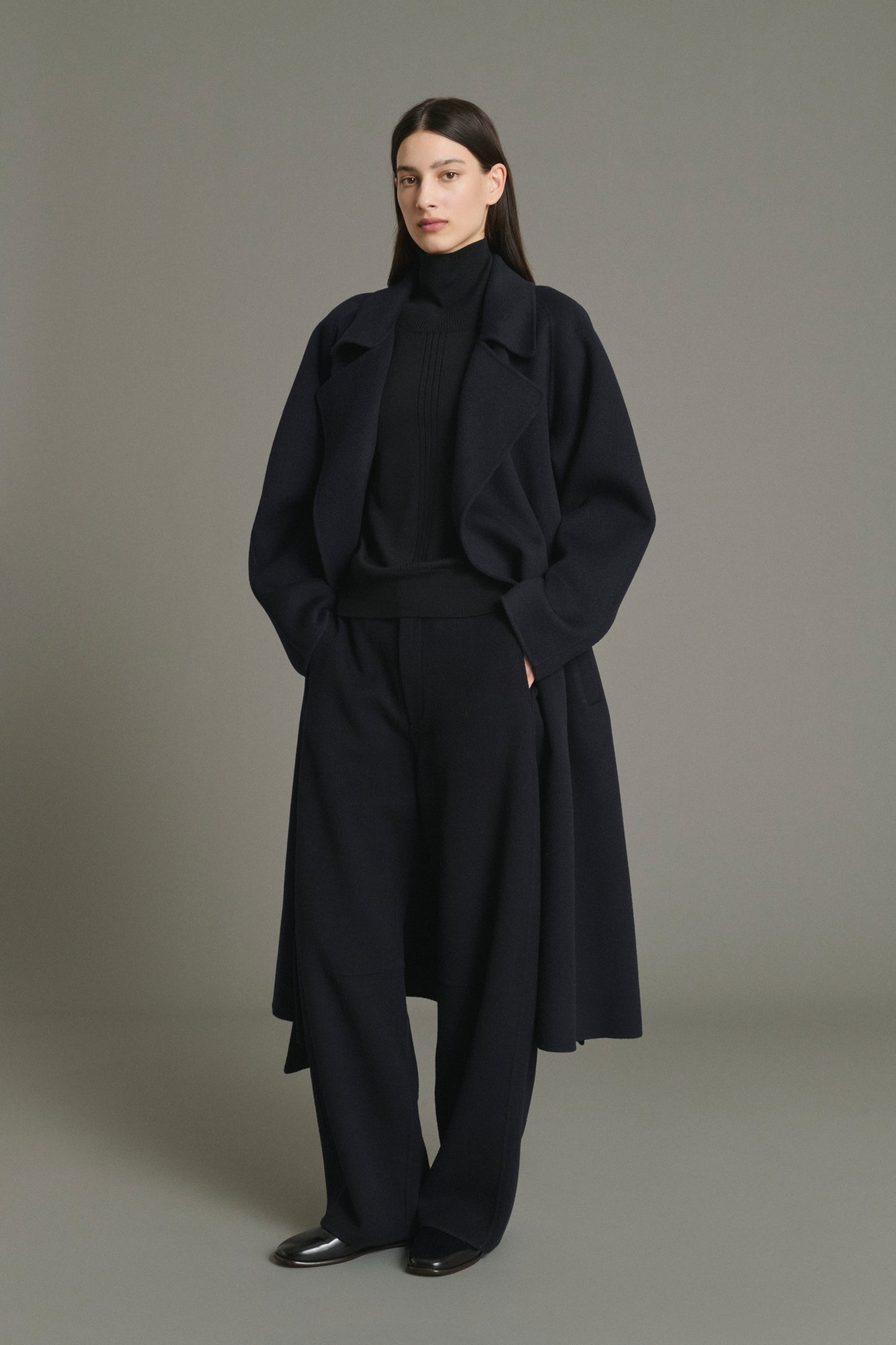 Harvard coat - Deep Navy - Wool - Women