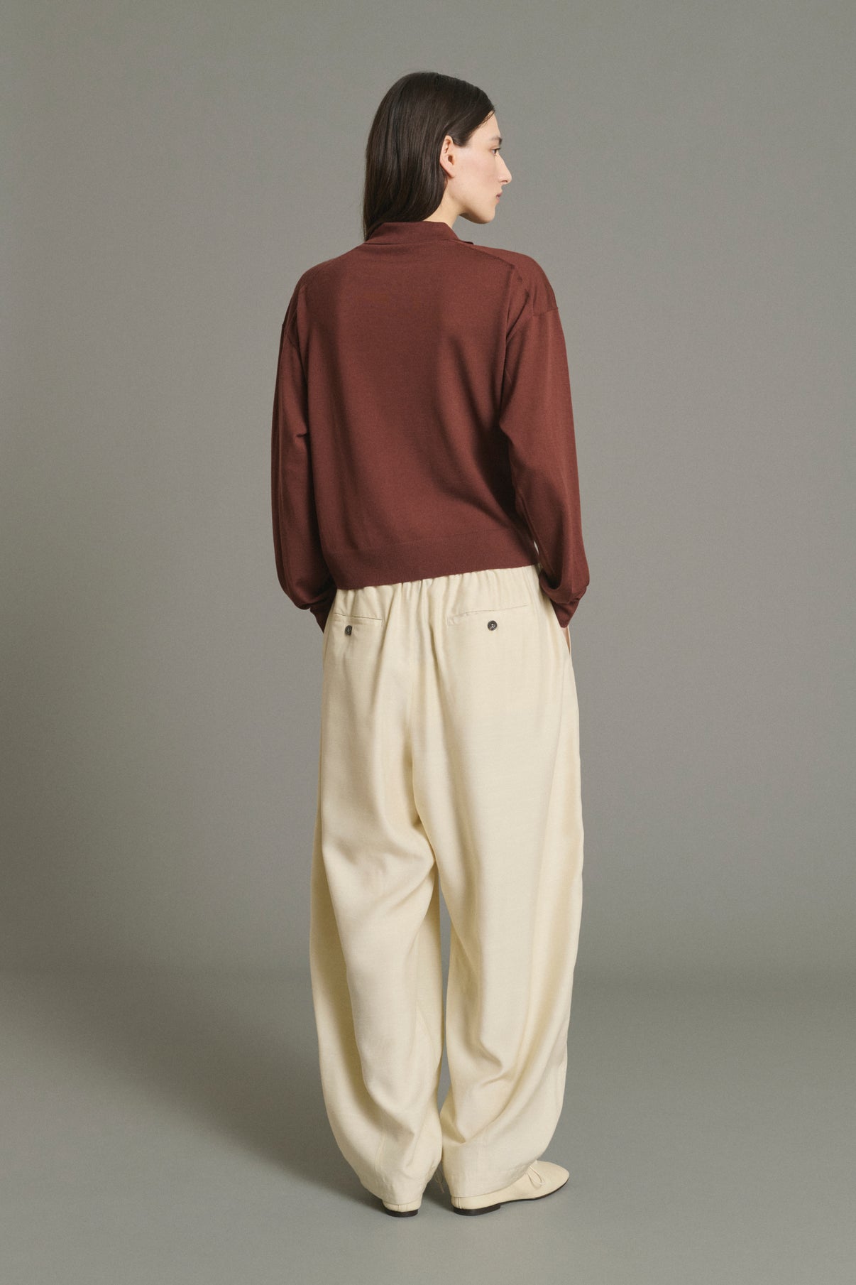 Fleming pullover - Mahogany - Merino Wool - Women vue 2