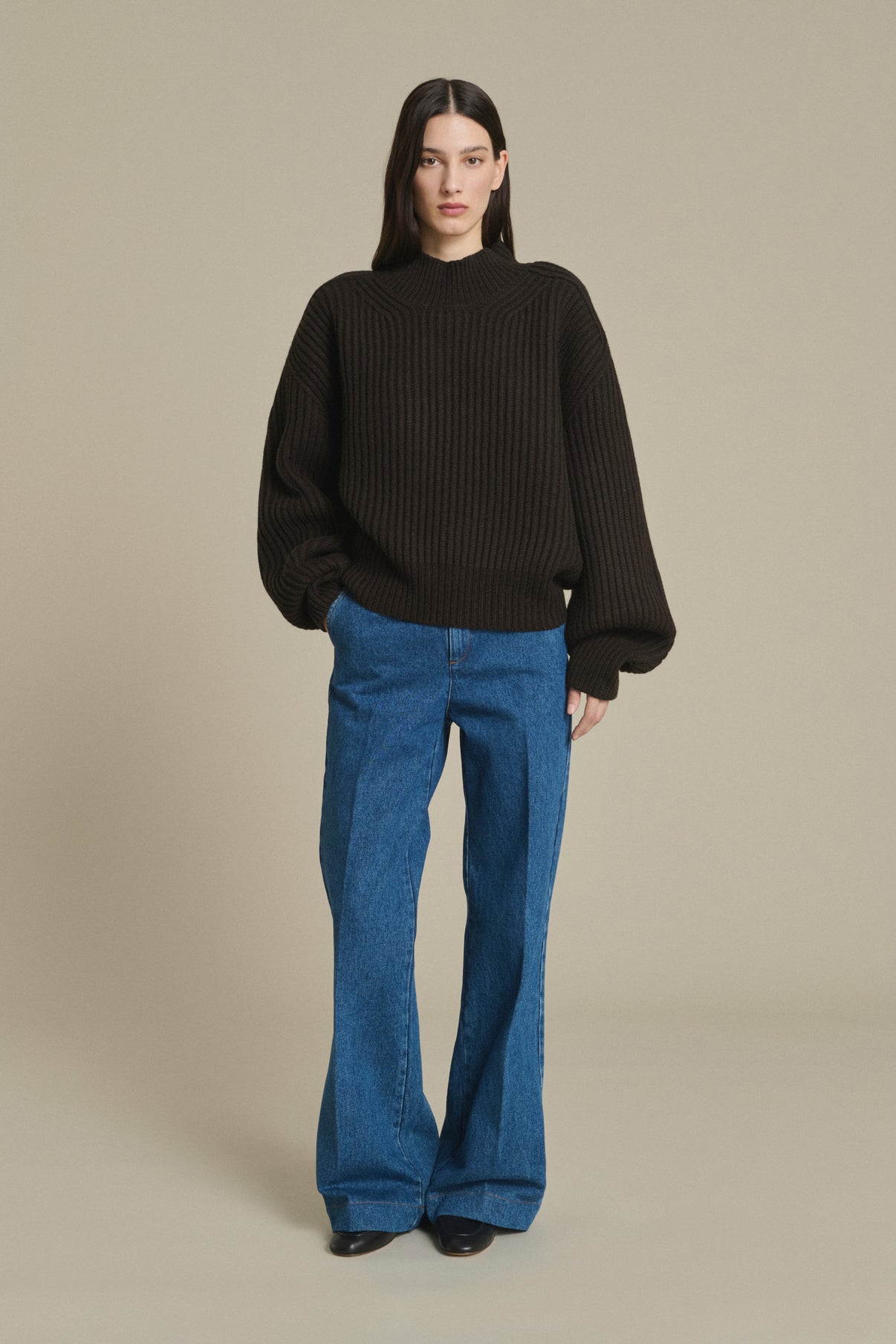 Pullover Flamand - Chocolate - Merino Wool - Women vue 4