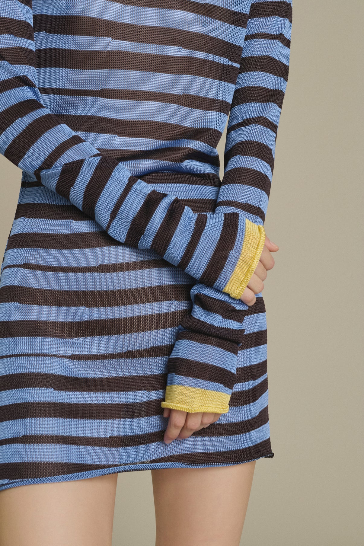 Robe Momo mini rayée moka et bleu ciel Soeur & TL180 - Soeur vue 3