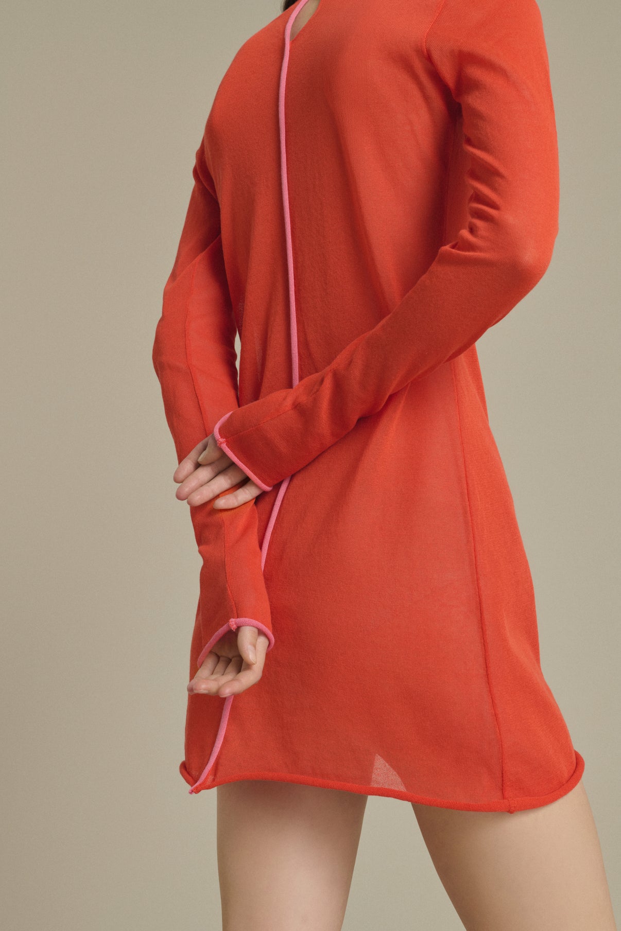 Irene Mini orange-red knit dress Soeur & TL180 - Soeur vue 5