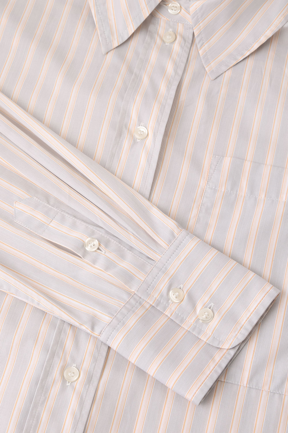 Carlotta shirt - Orange/Grey - Cotton - Women vue 6