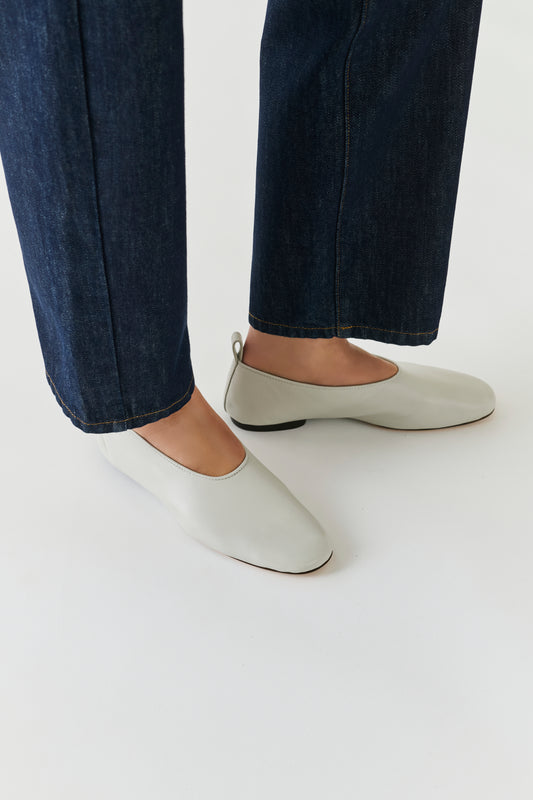 Bala Ballet Flats - Light Grey - Leather - Women
