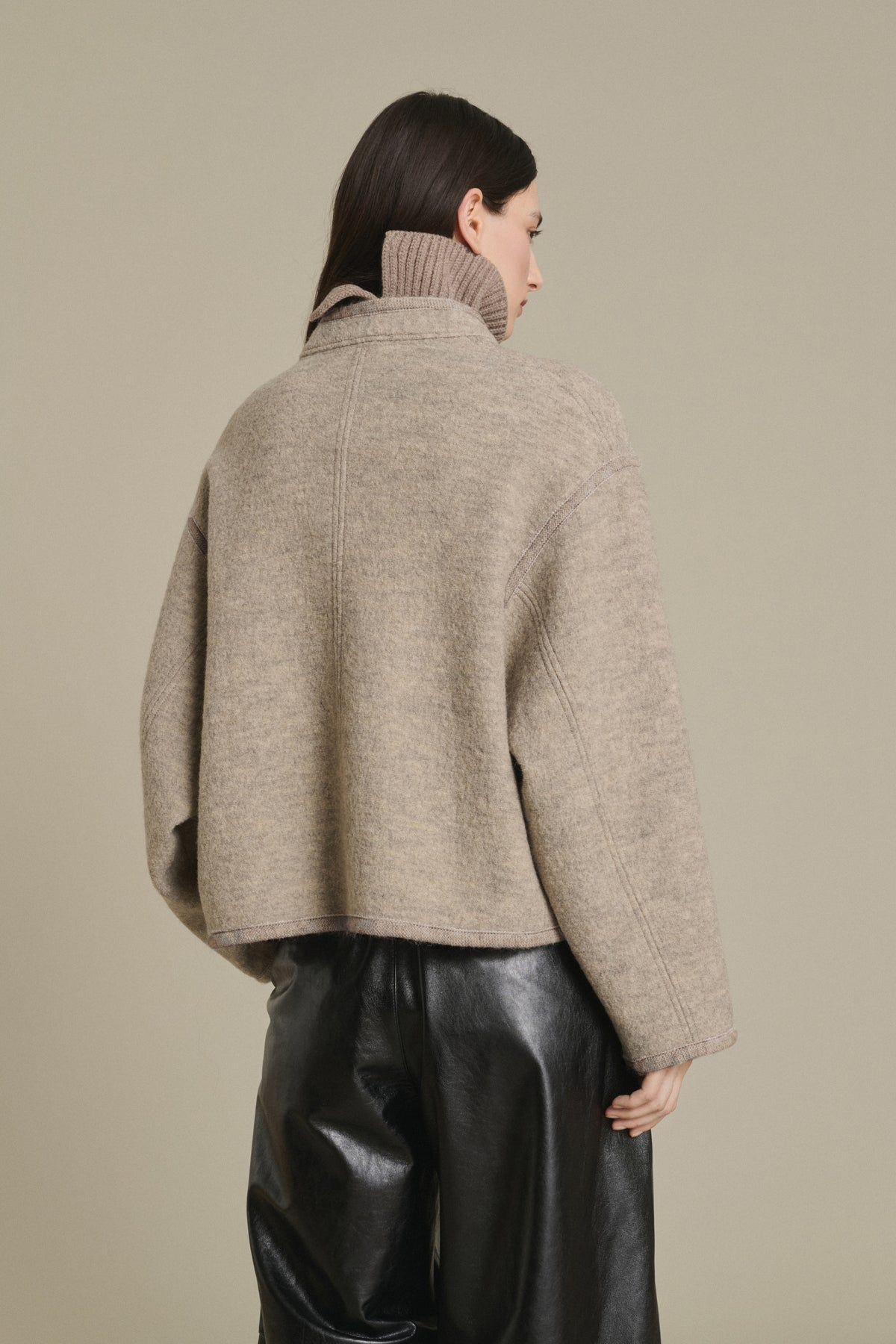 JACKET OLYMPE BEIGE/GREY vue 4