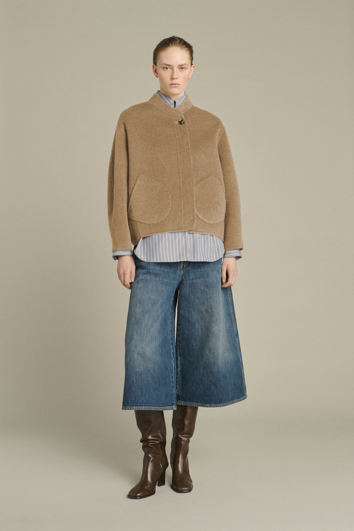 COAT WINDSOR CAMEL MARL vue 2