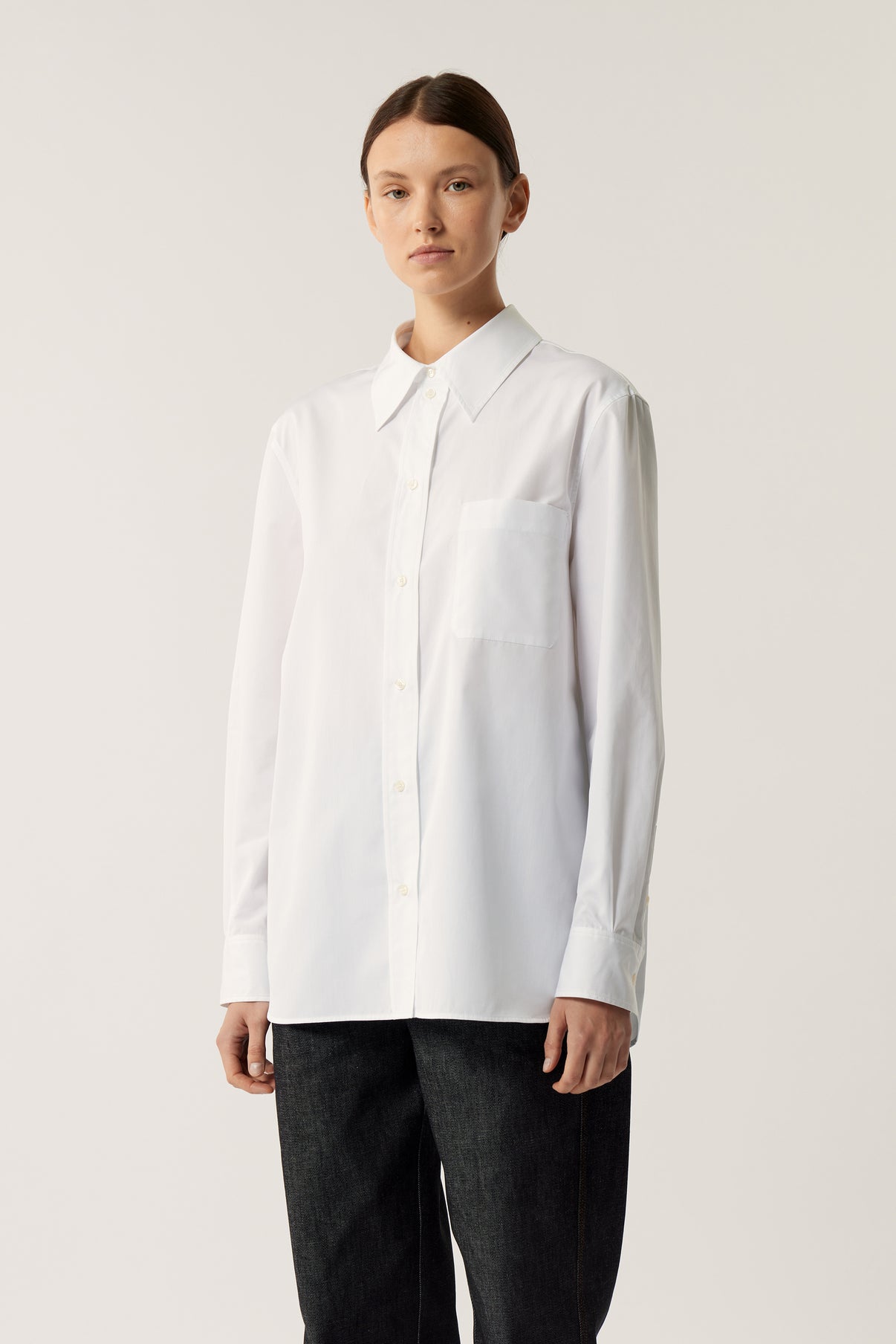 Chemise Saphir - Blanc - Coton - Femme vue 2