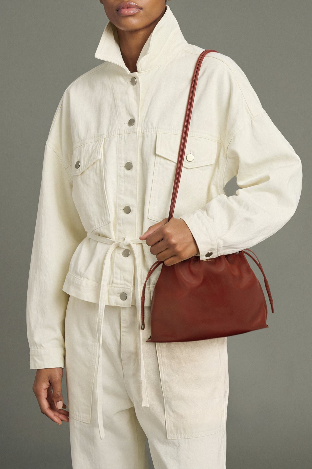 Suzette bag - Red soft gathered leather - Soeur vue 2